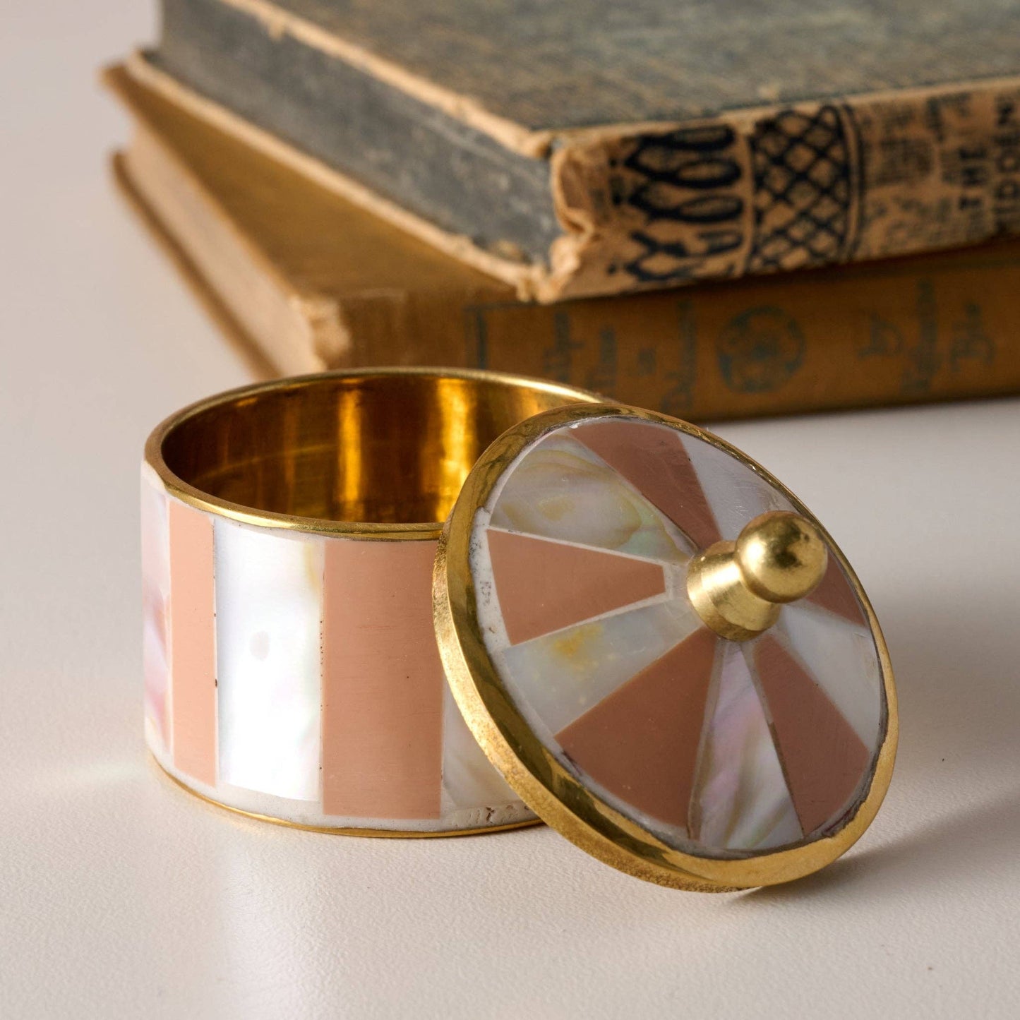 Sarkas Mother of Pearl Circus Tent Box - Peach