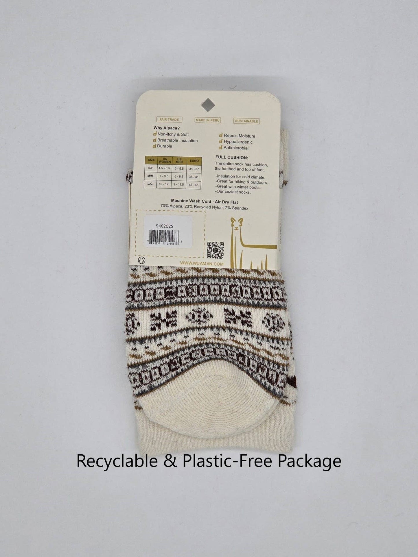 Fair Isle Alpaca Socks - Black & Blue