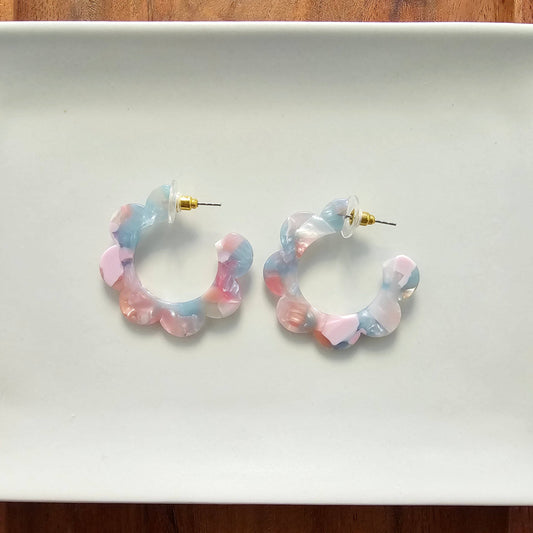 Flora Hoops - Secret Garden // Jewelry, Earrings, Flower