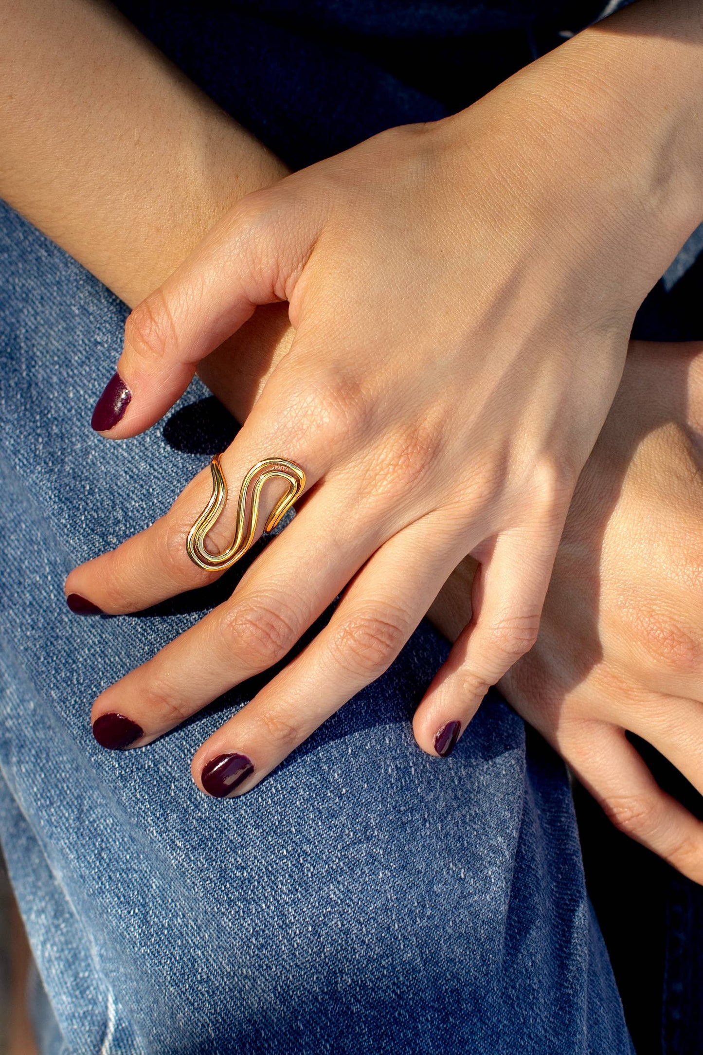 Between Two Rivers Ring - 18K Gold Plated