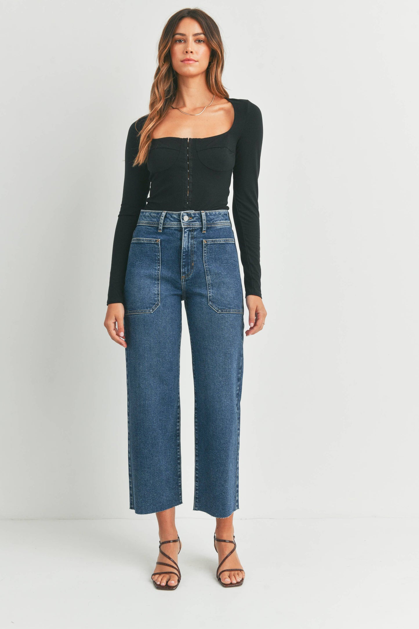 JUST BLACK DENIM - Utility Wide Leg