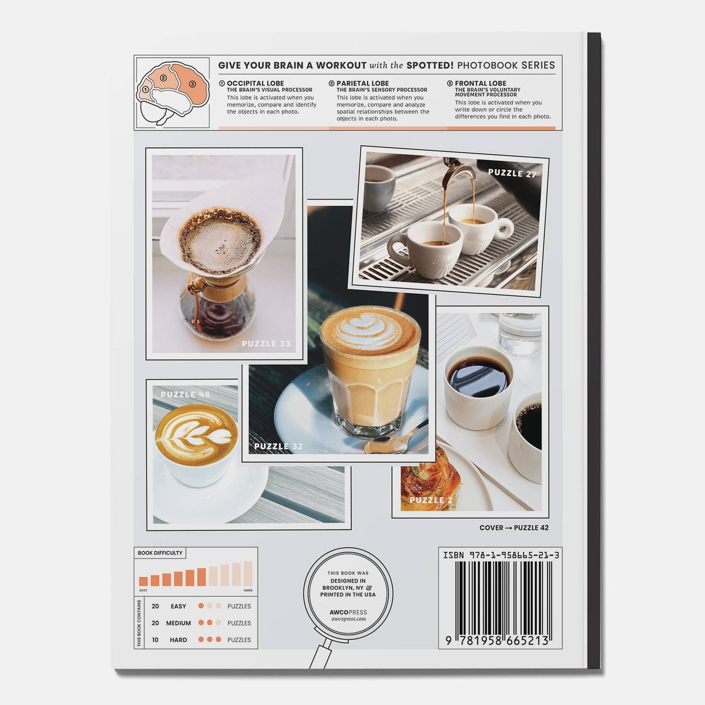 Coffee Spot the Difference Puzzles, I Spy Activity Book