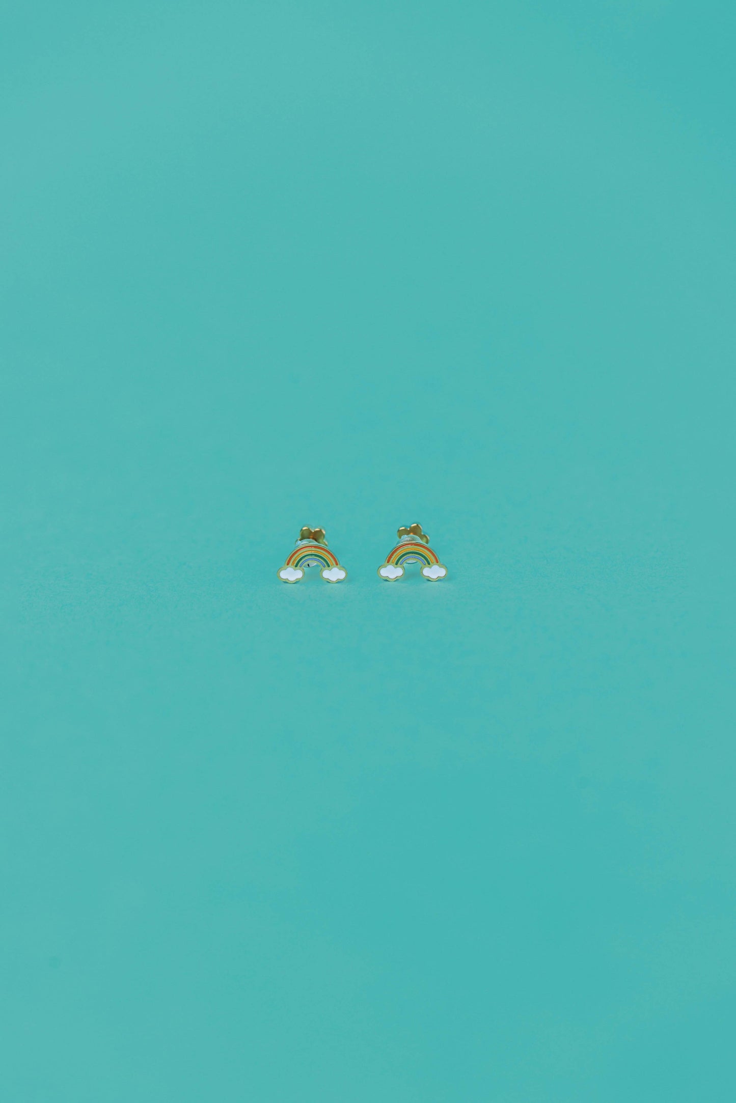 Rainbow Flat Back Kids Earrings