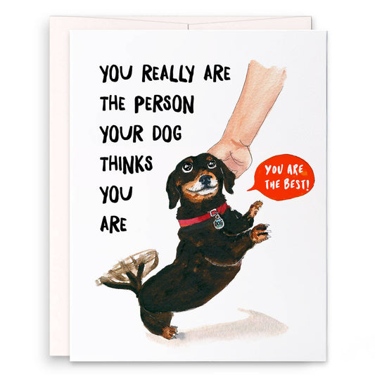 Best Dog Person - Funny Thank You Card