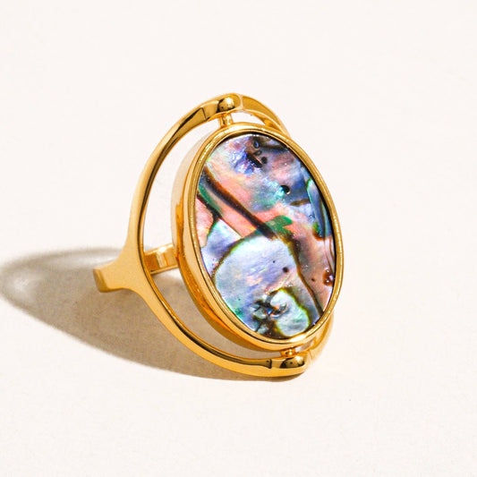 Violette Double-Sided Shell Ring