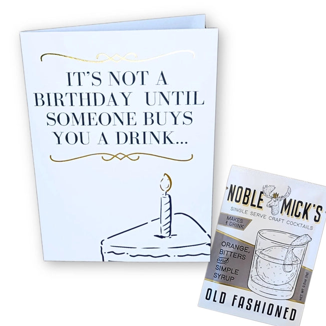 Cocktail and Cards - Not A Birthday Card