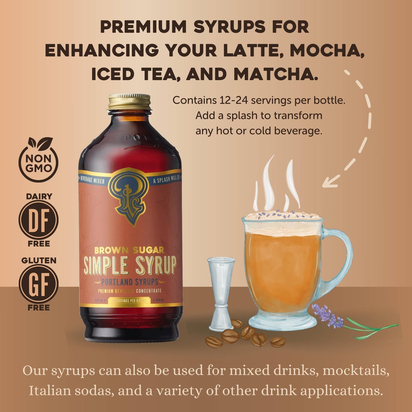 Brown Sugar Simple Syrup - Mixed Drinks & Coffee Syrup