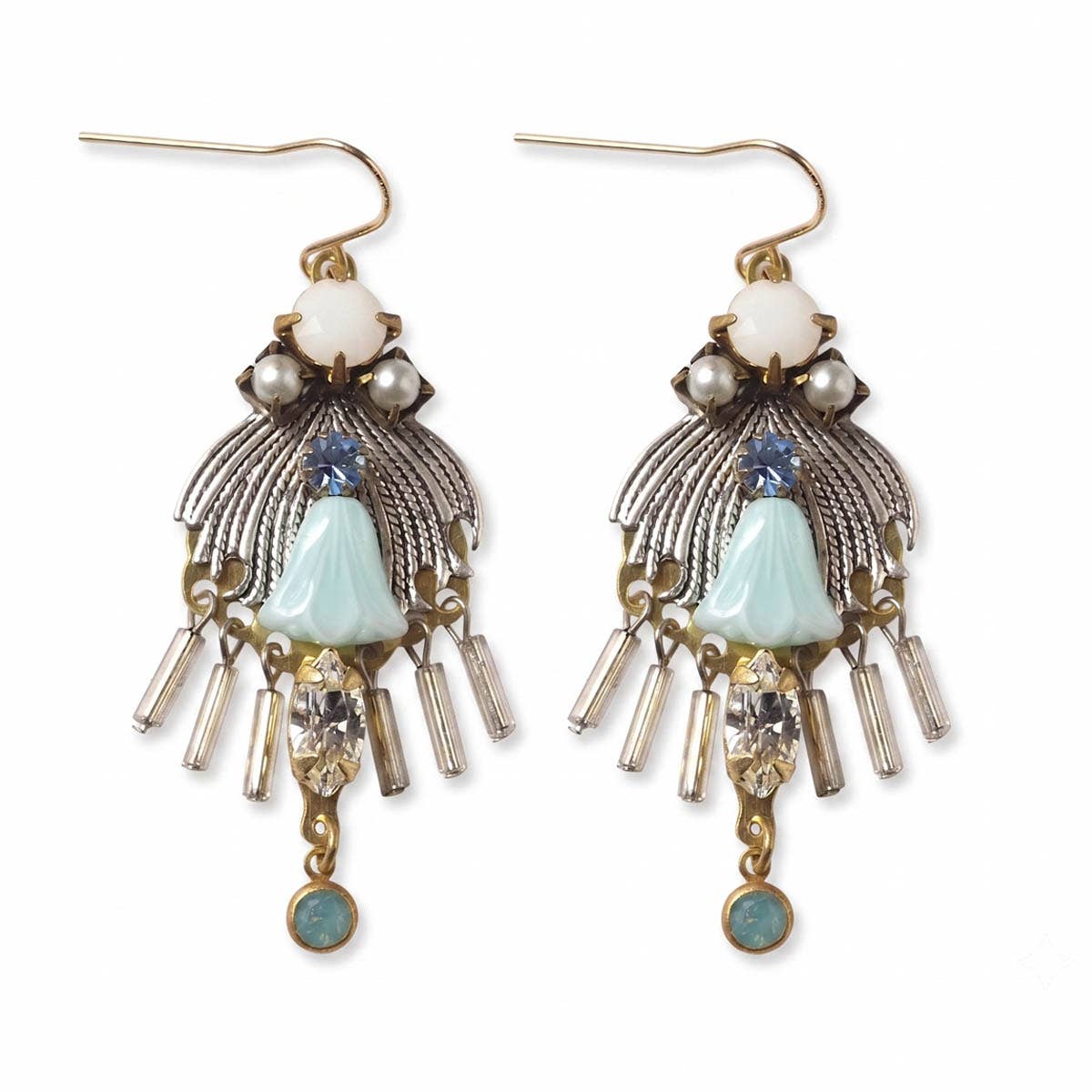 Blue Bell Chandelier Earrings