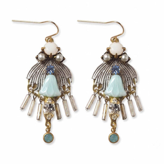 Blue Bell Chandelier Earrings