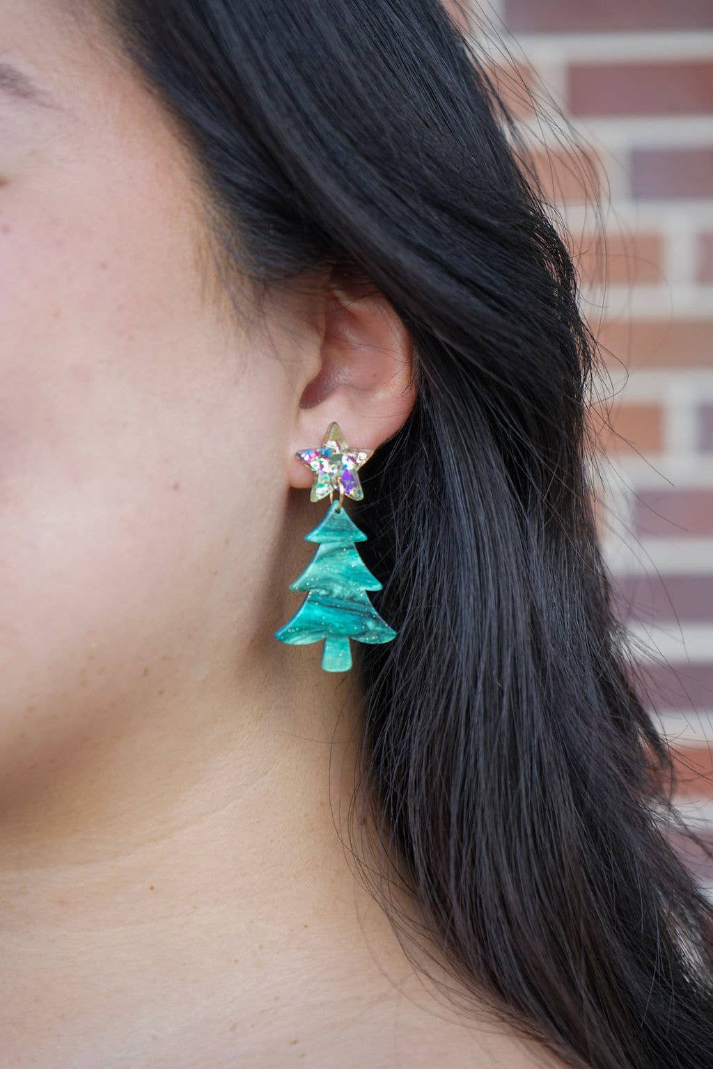 Star Christmas Tree Earrings