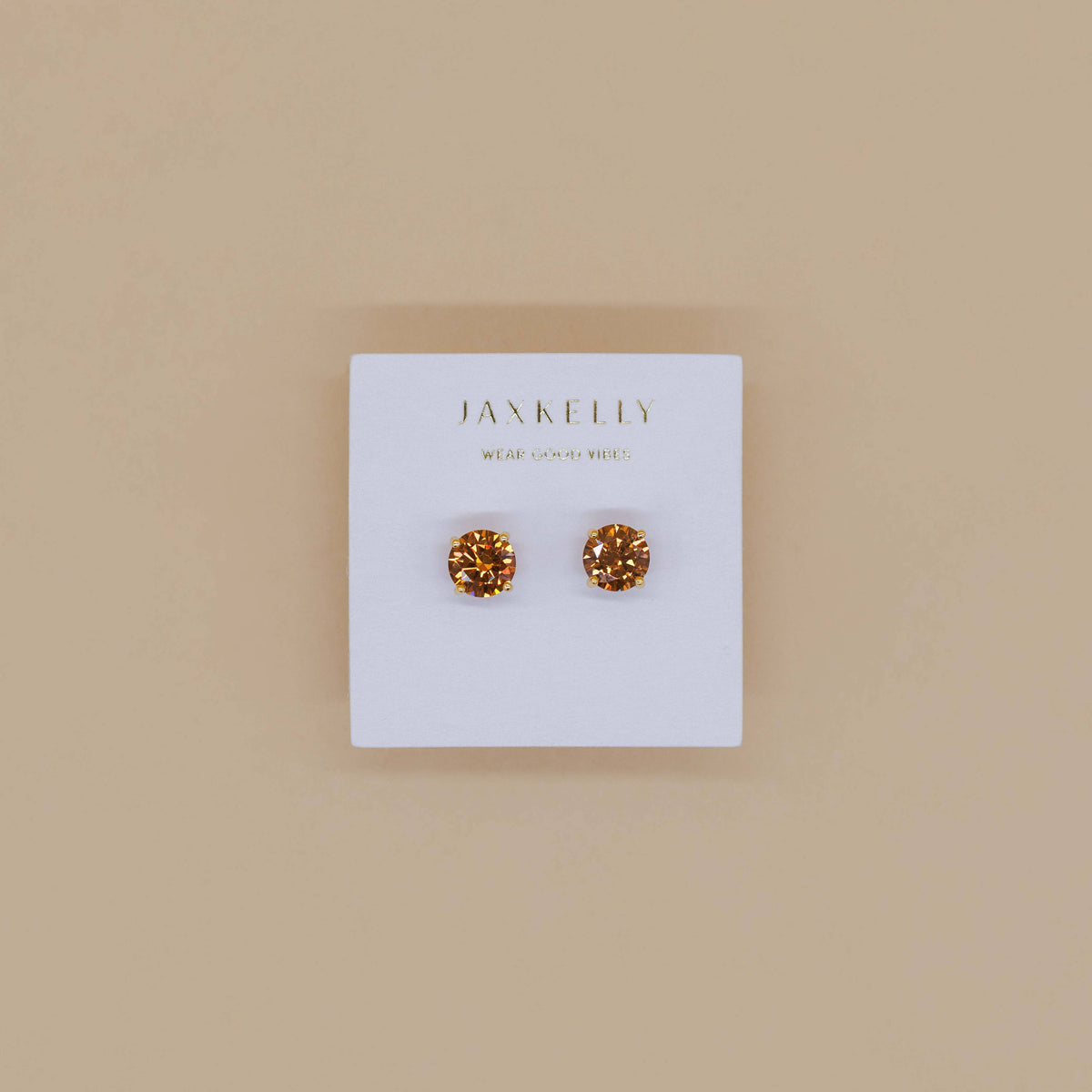 Coffee & Gold Earrings