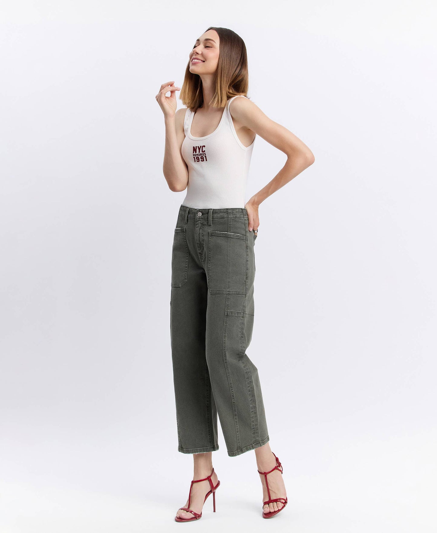 FLYING MONKEY Olivia High Rise Barrel Jean