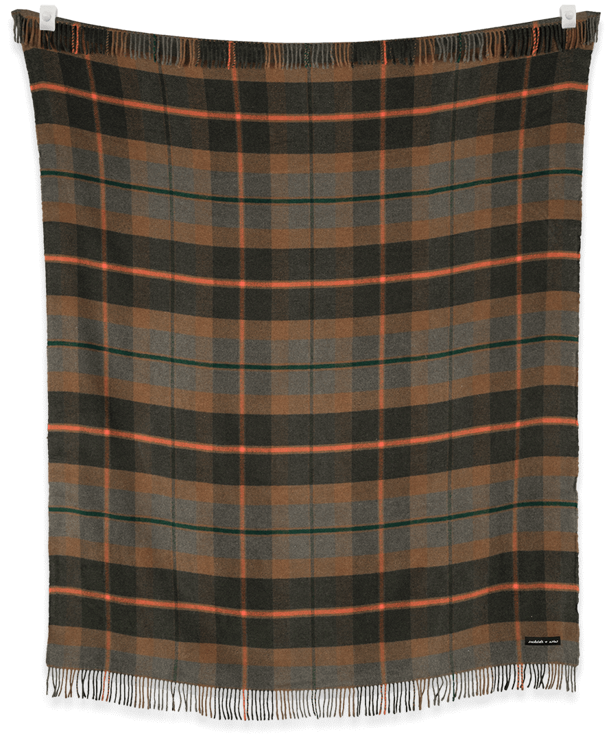 Folk Olive Recycled Wool Throw