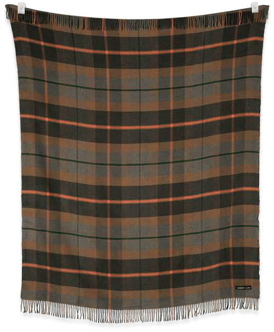 Folk Olive Recycled Wool Throw