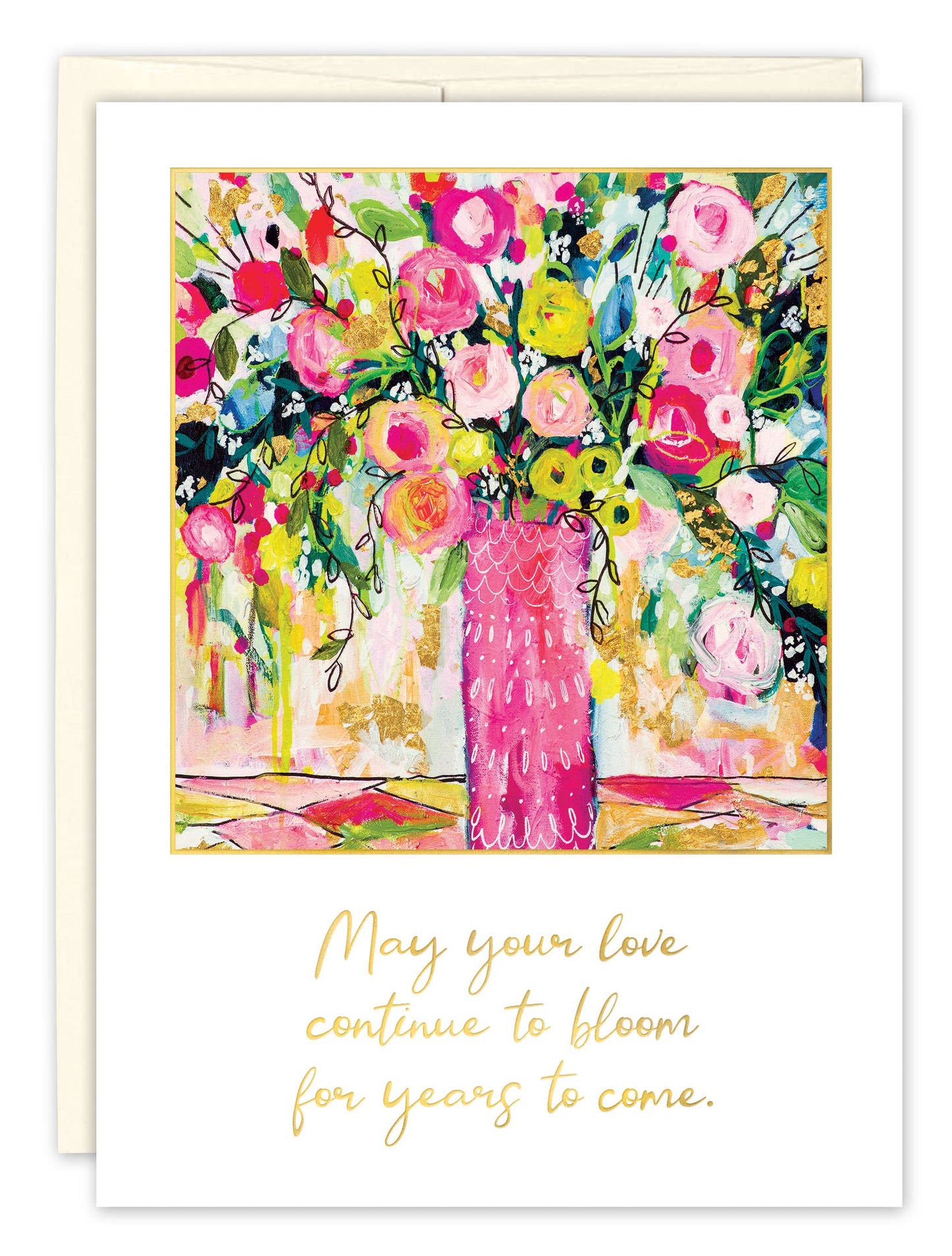 May Your Love Continue To Bloom Wedding Card