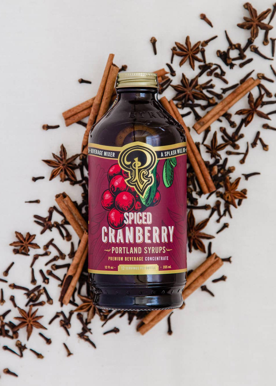 Spiced Cranberry Syrup - Cocktail / Mocktail Drink Mix