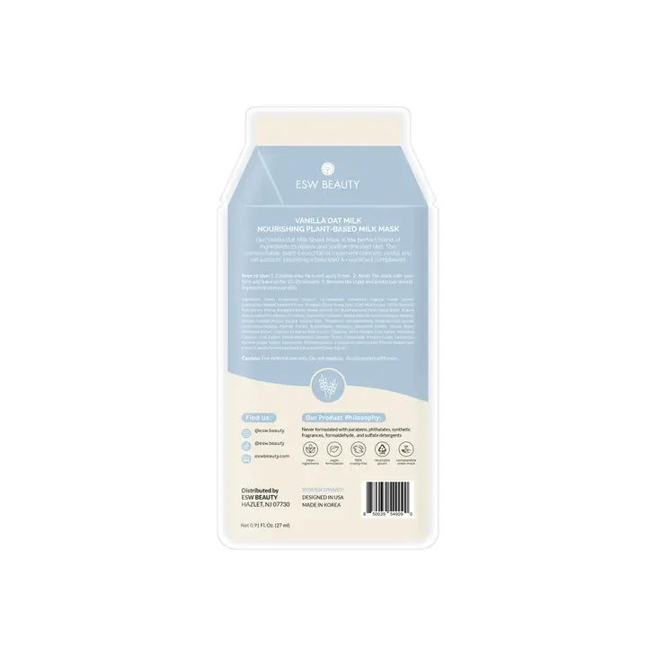 Vanilla Oat Milk Nourishing Plant-Based Milk Sheet Mask