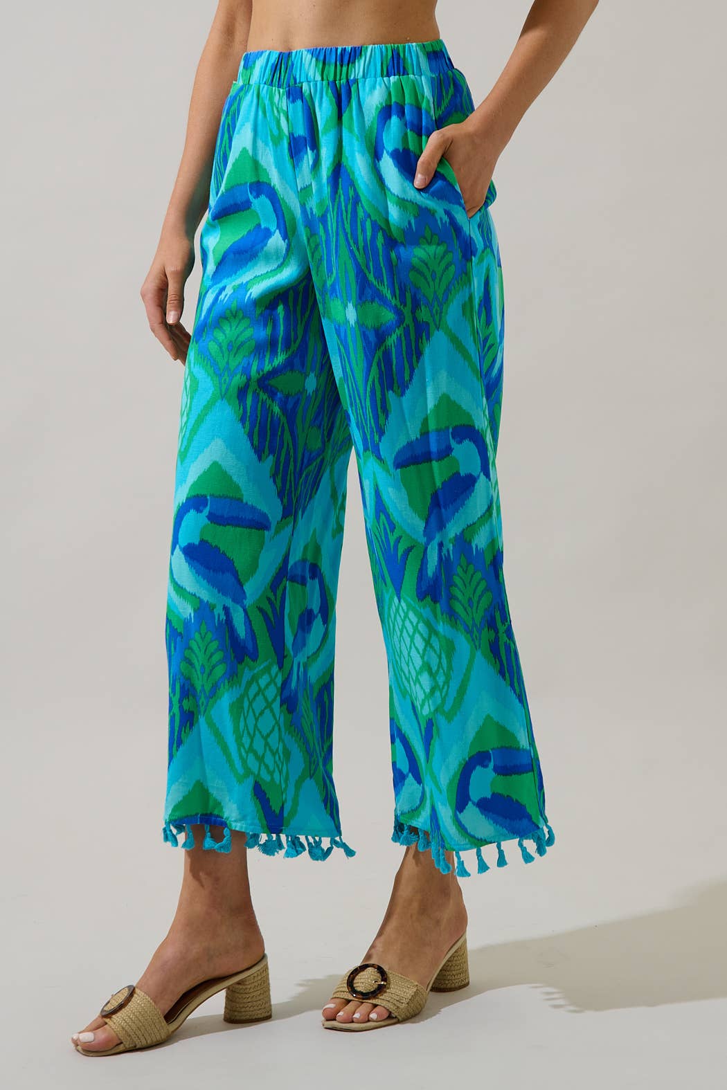 Blissy Tropical Flare Pants