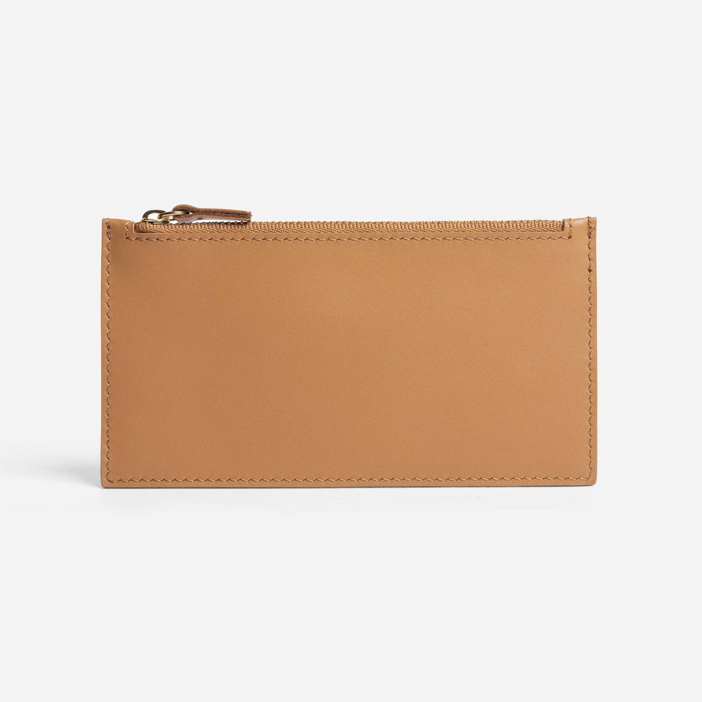 The Backstage Zipper Pouch - Saddle