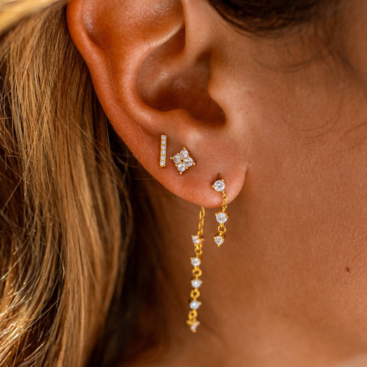 Boca Bar Studs Gold