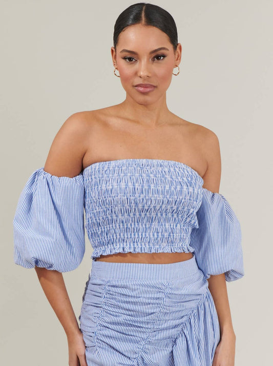 Evie Smocked Crop Top