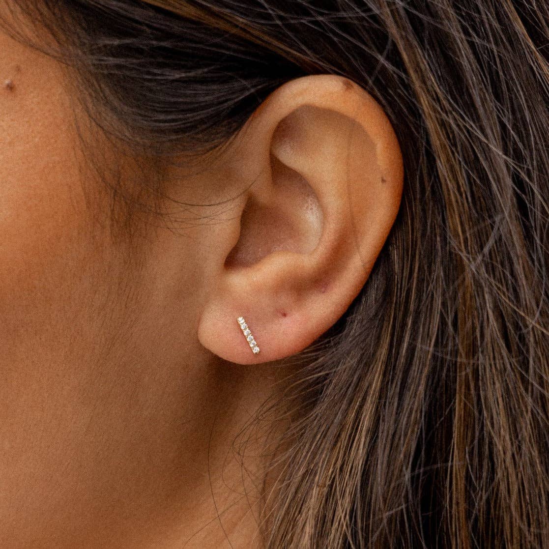 Boca Bar Studs Gold
