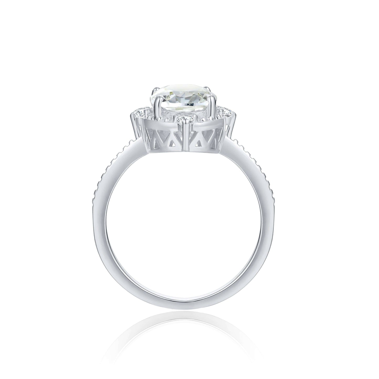 White Topaz Versailles Ring