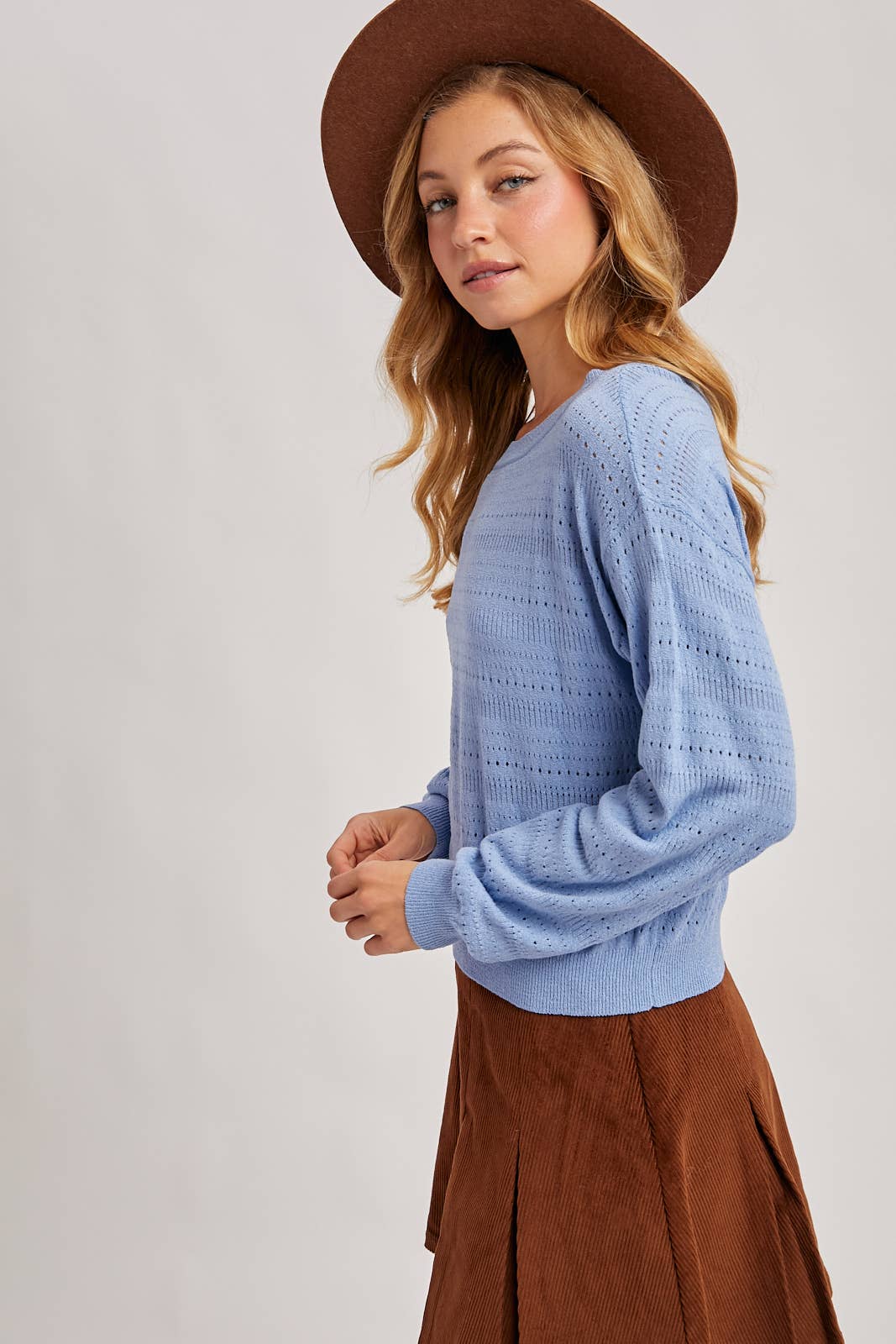 Lightweight Open Knit Pullover Top