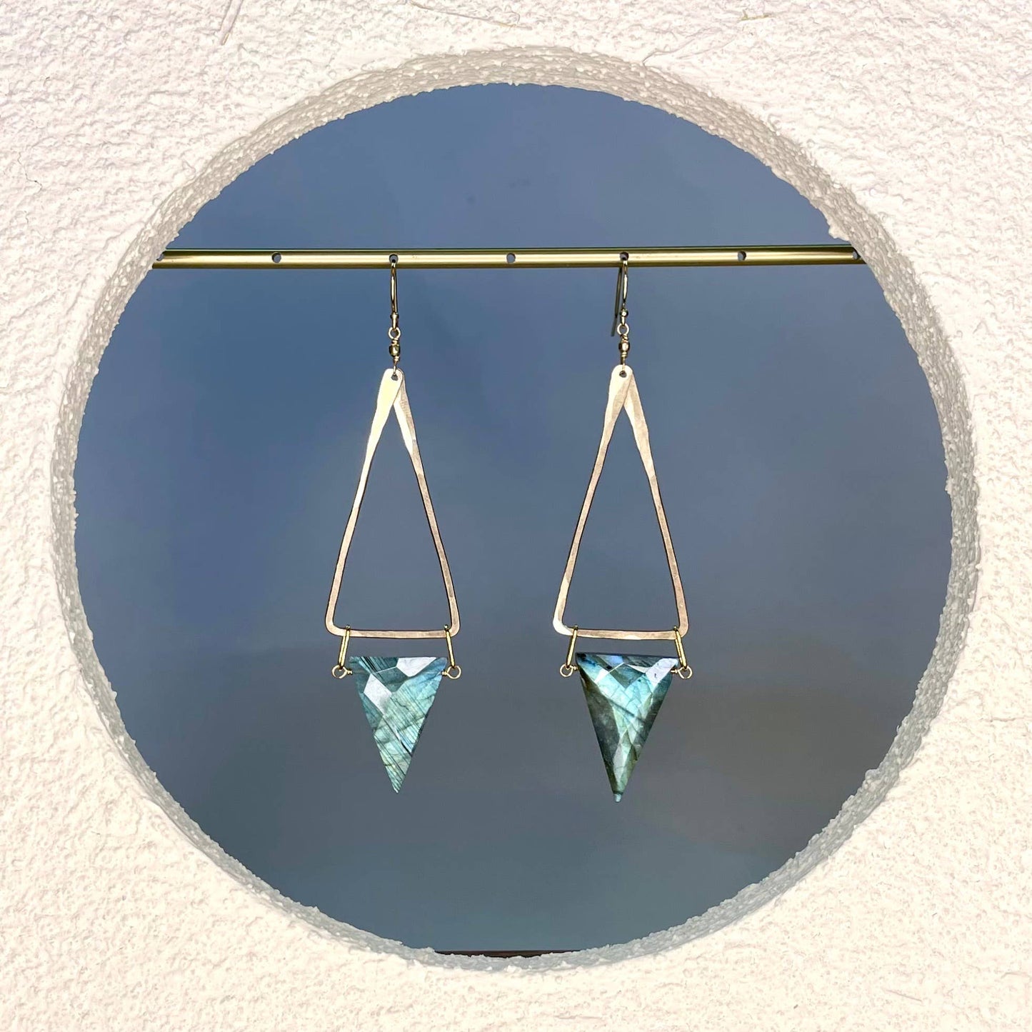 Triangle Stone Drop Earring