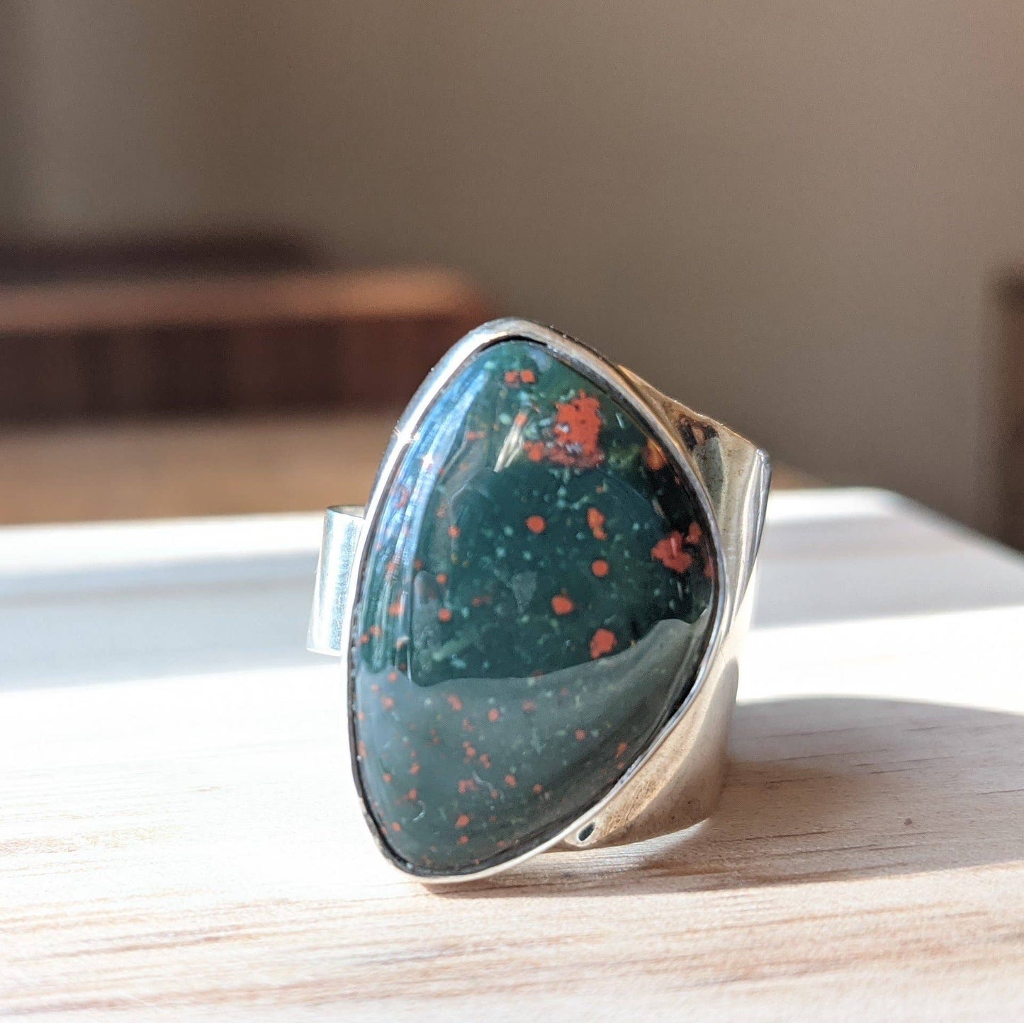 Bloodstone Cuff Ring