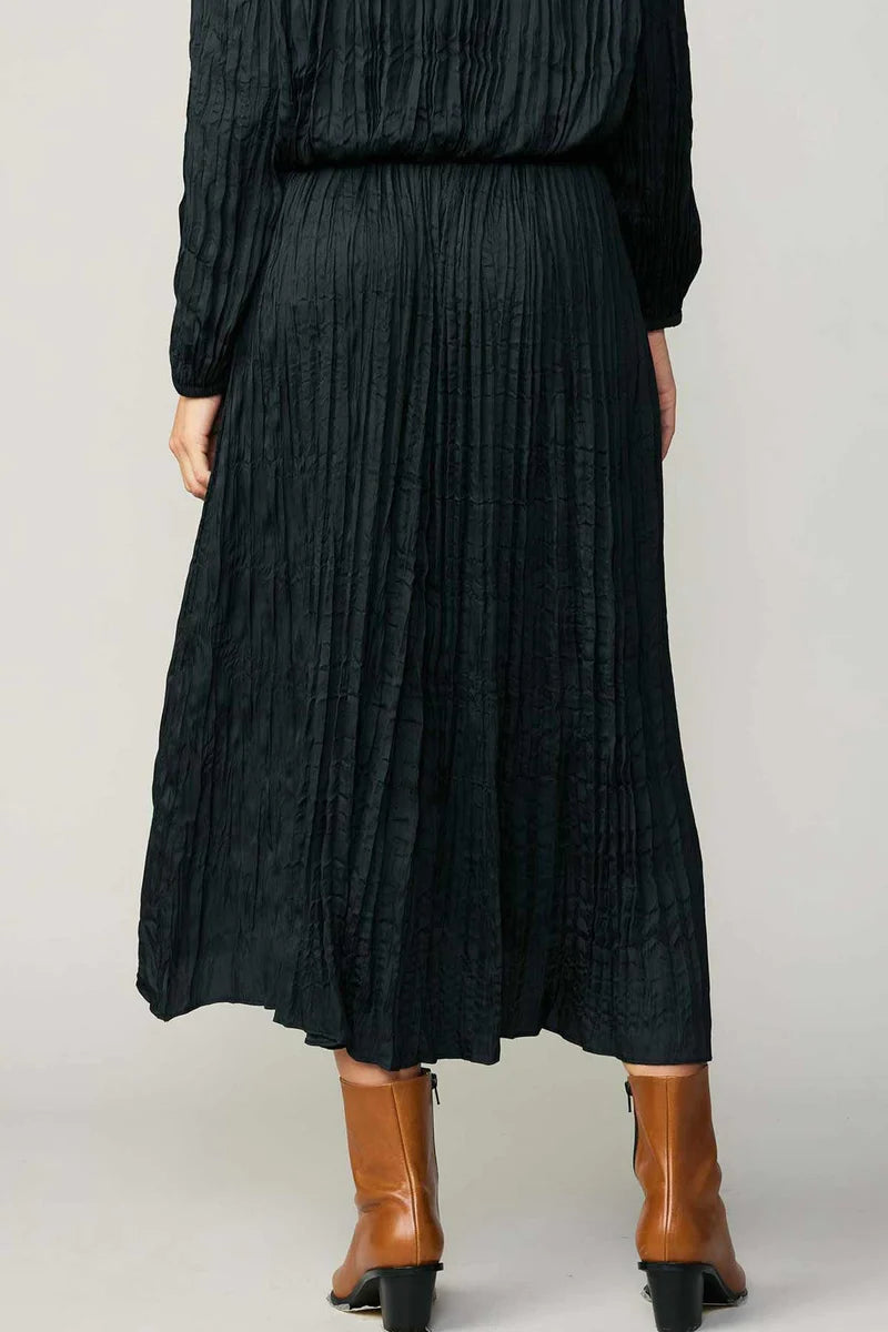 Asymmetrical Wrinkled Midi Skirt