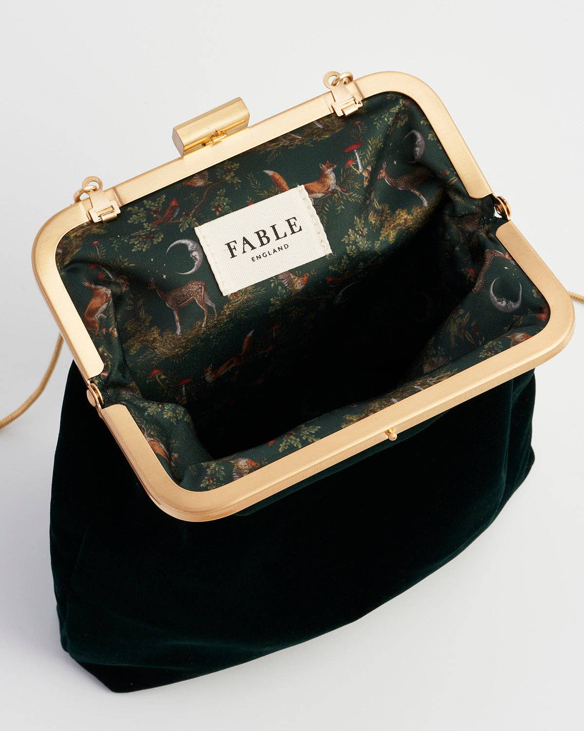 Into The Woods Green Clutch Bag