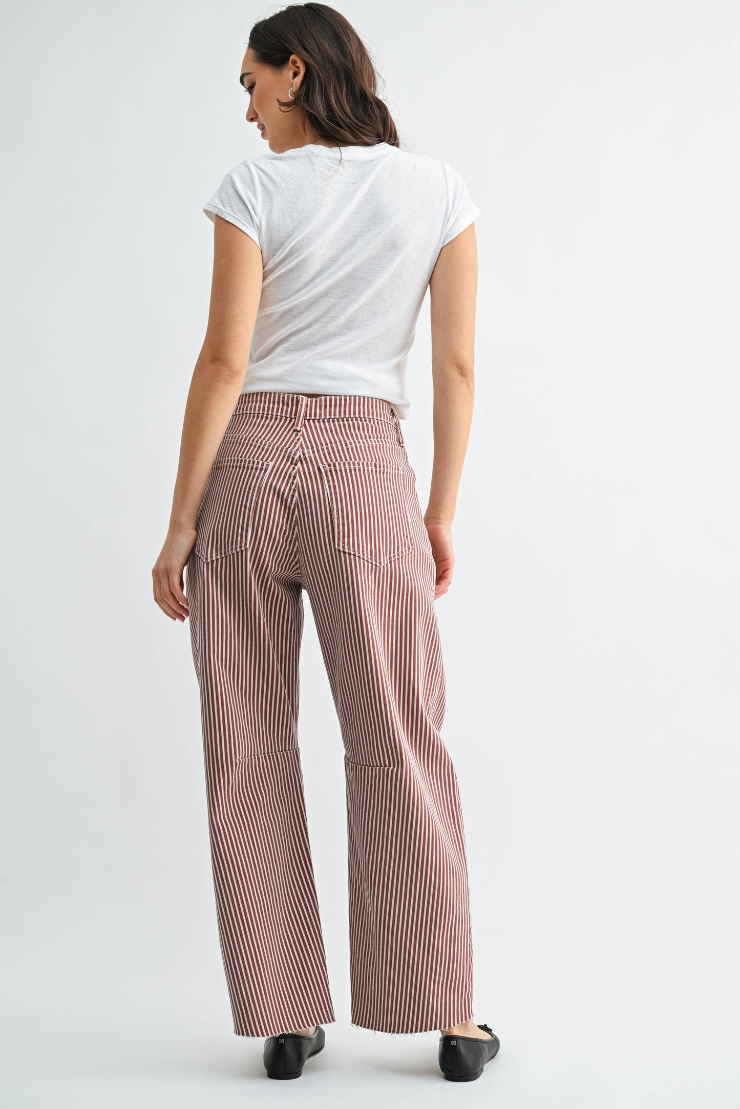 JUST BLACK DENIM - Spice Brown Barrel Jean w/ Seams