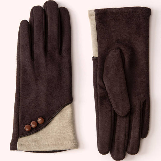 Rowan Gloves - Chocolate & Cream