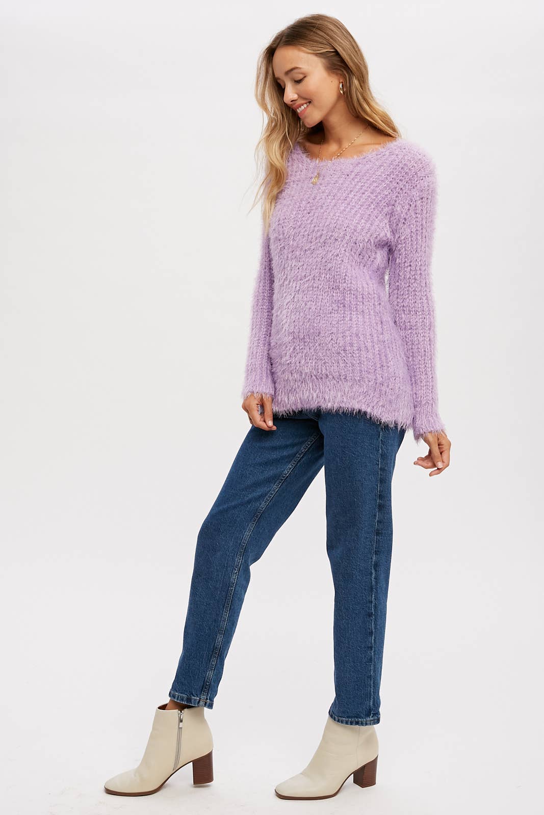 Lavender Fuzzy Sweater