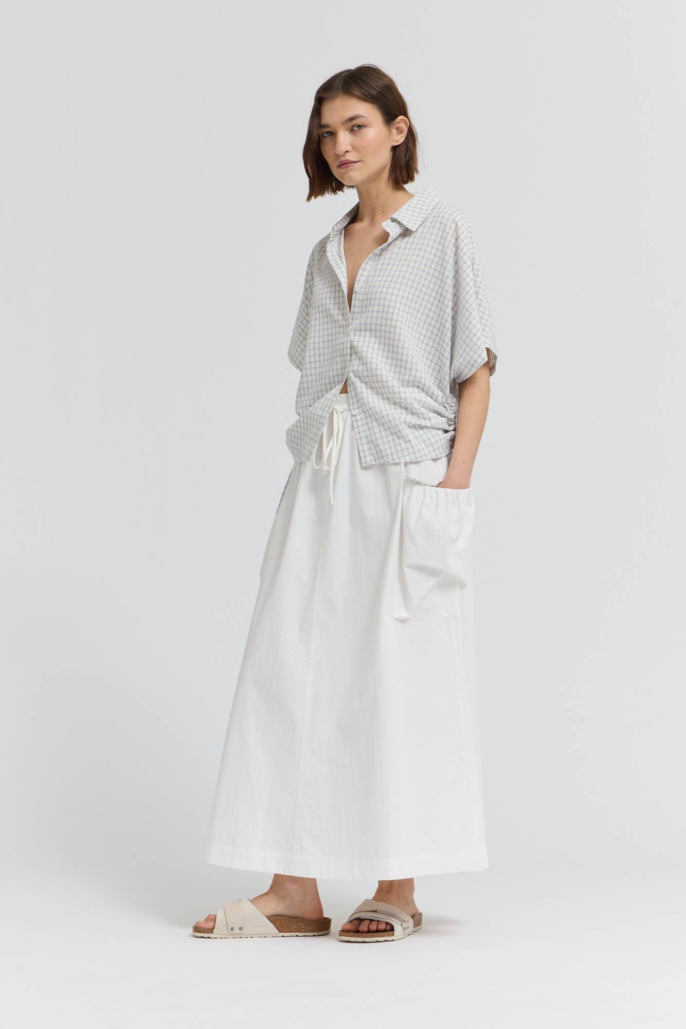 Playful Side Tie Button Up