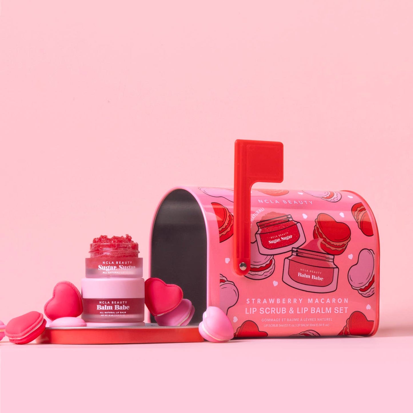 Strawberry Macaron Valentine's Day Lip Care Set