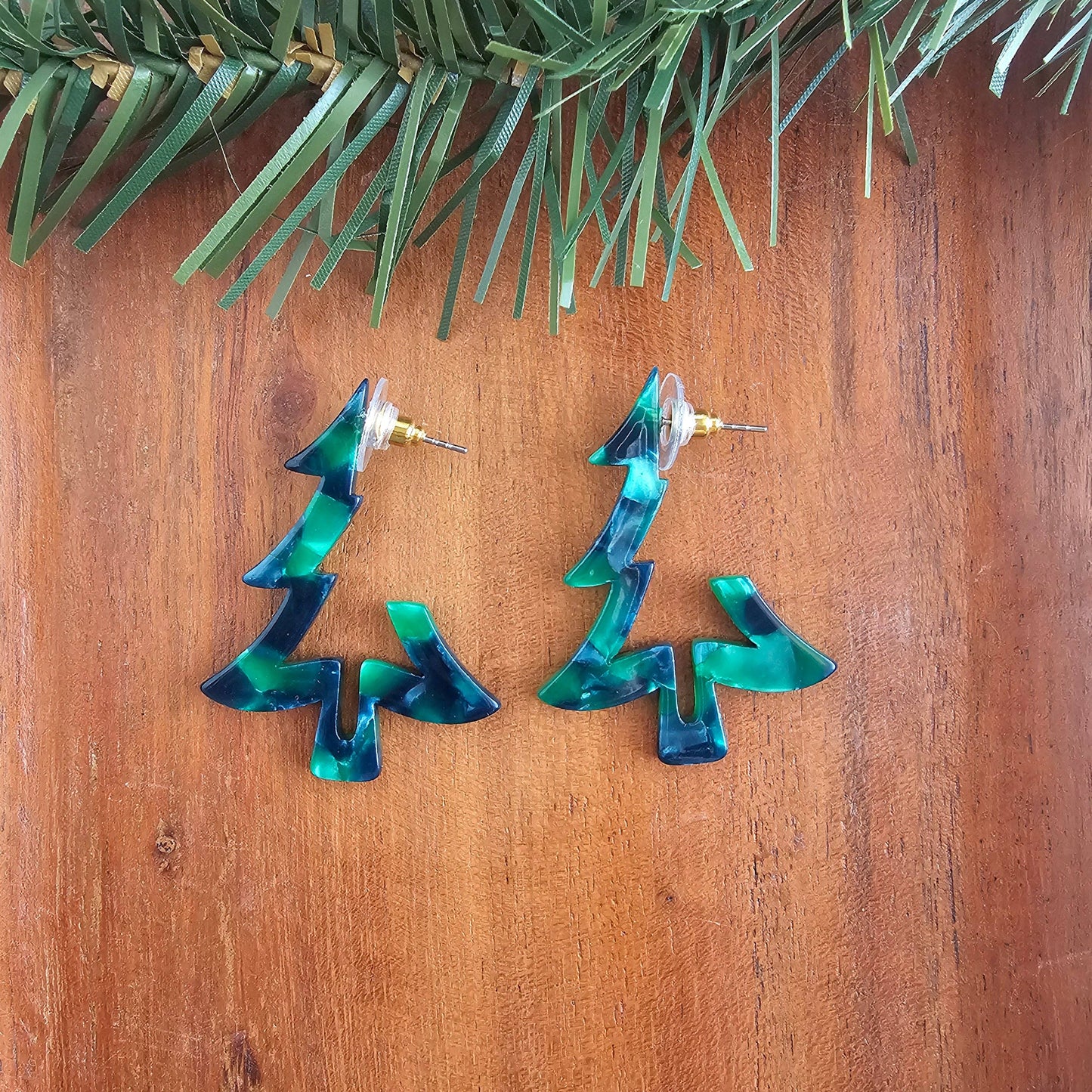 Christmas Tree Hoops
