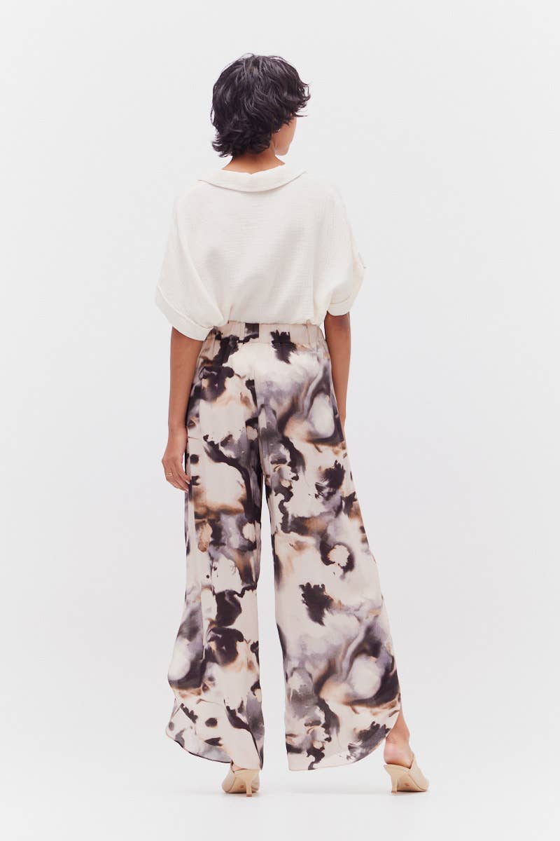 Ink Blot Flowy Tulip Pant