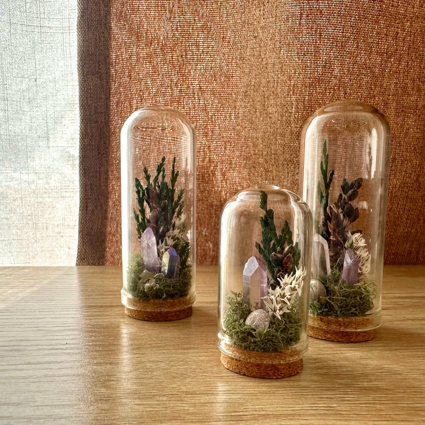 Starlight Crystal Fairy Garden Mini Floral Terrarium