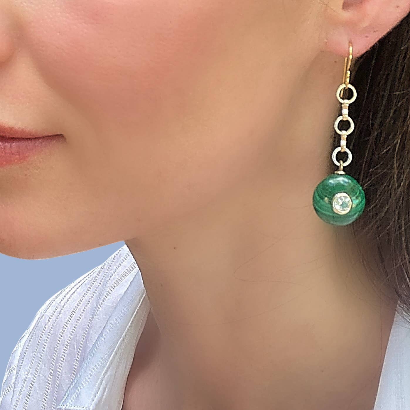 Double Gemstone Dangles - Labradorite & Topaz