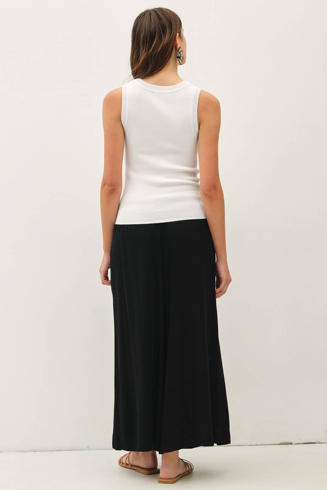 Linen Blend Palazzo Pants