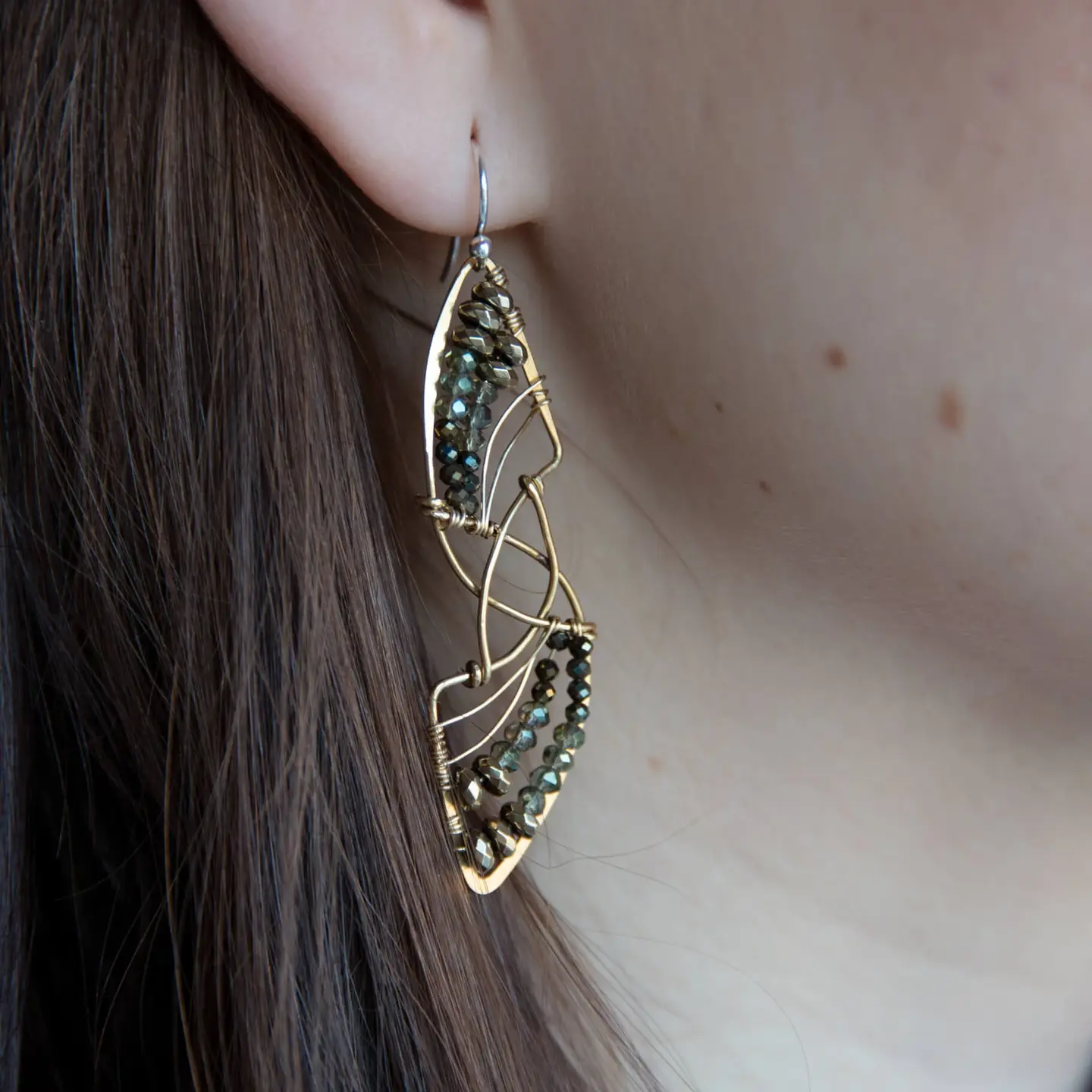 Shooting Star Pyrite Earrings
