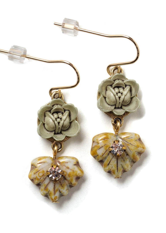 Vintage Flora With Sparkle Earrings