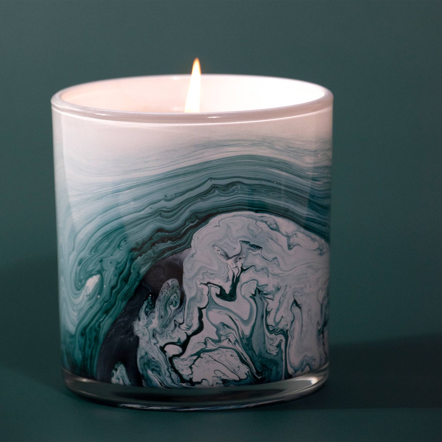 Orchid & Cedar Swirl Glass Candle