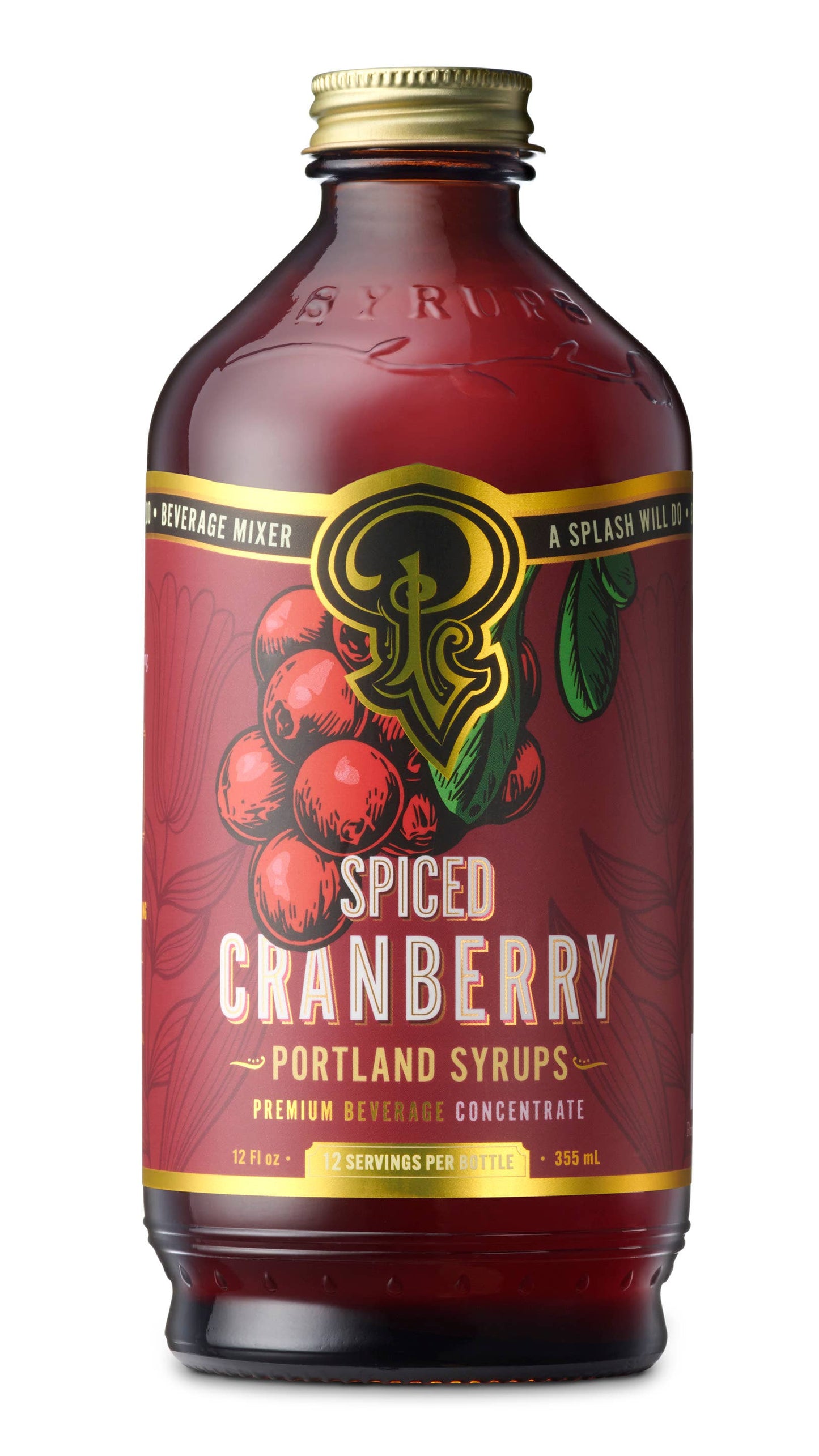 Spiced Cranberry Syrup - Cocktail / Mocktail Drink Mix