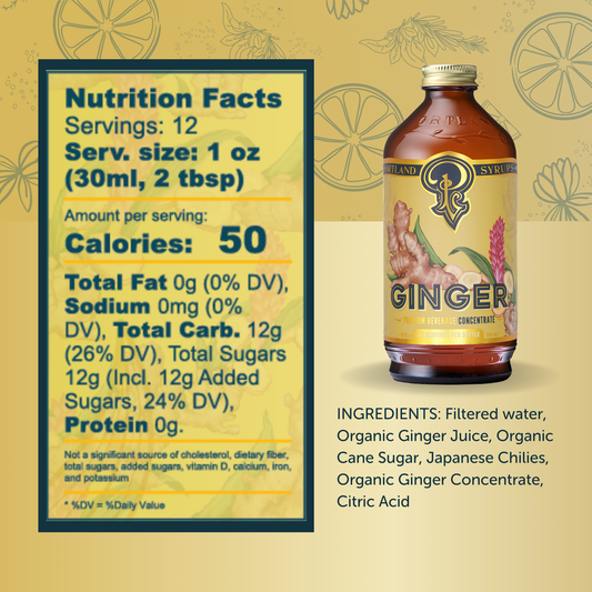 Ginger Syrup - Cocktail / Mocktail Drink Mix