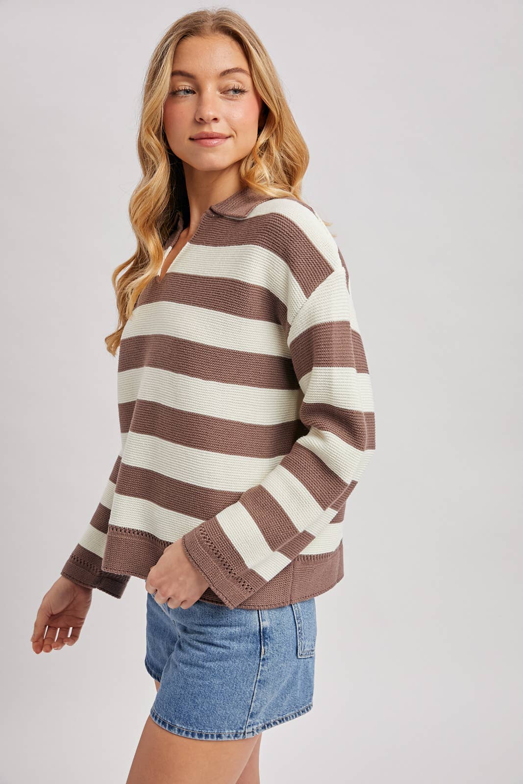 Coco Stripe Boxy Knit Pullover