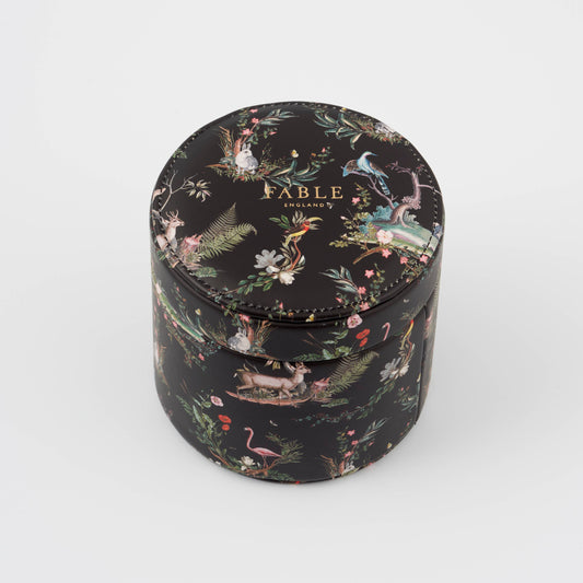 Wonderland Black Round Jewelry Box