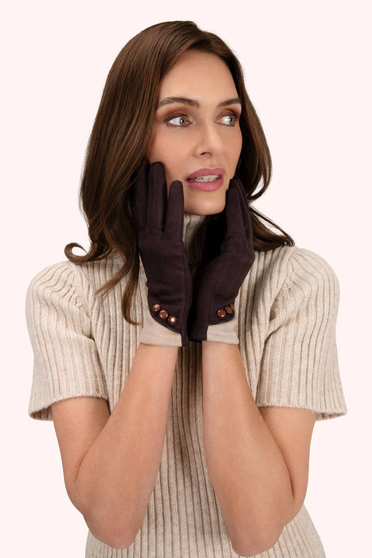 Rowan Gloves - Chocolate & Cream